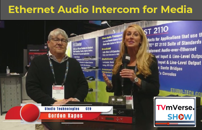 Ethernet Audio Intercom using Studio Technologies Products Interview with Gordon Kapes at NAB 2024.